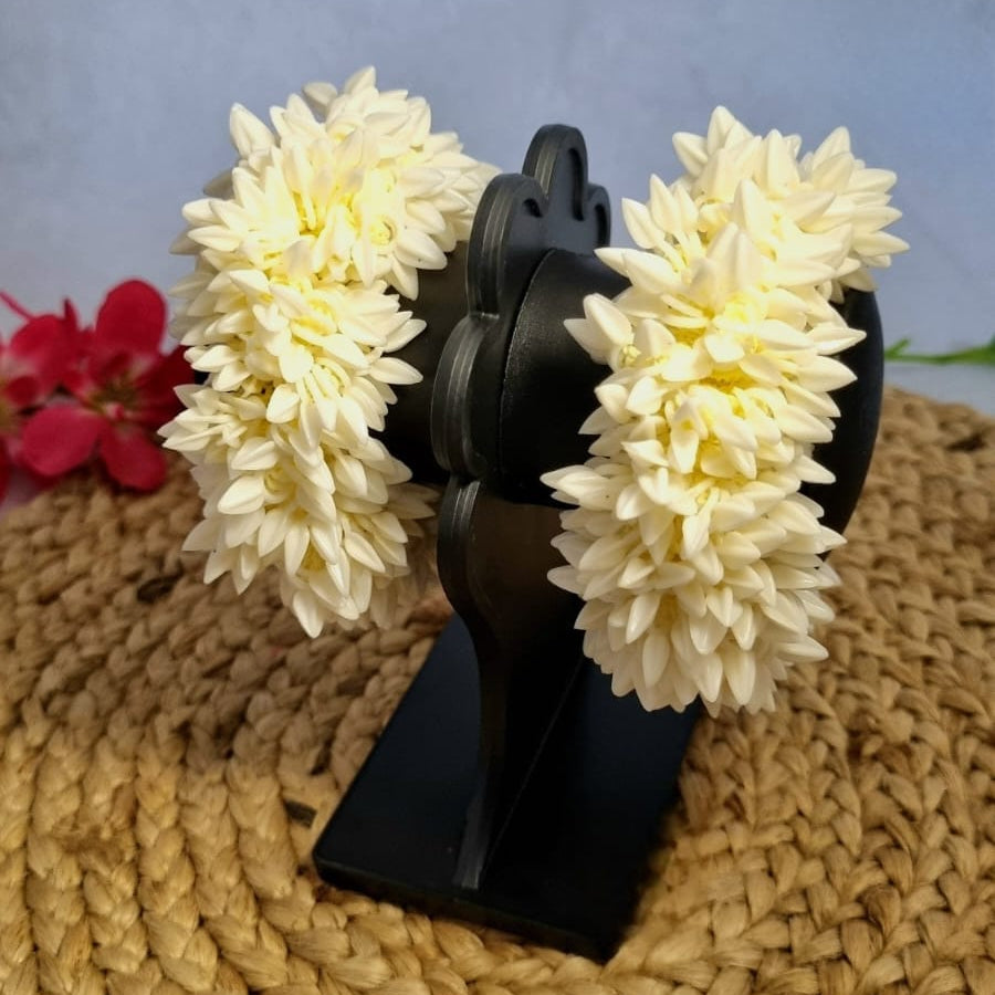 Mogra Scented Flower Scrunchies (2 pcs)