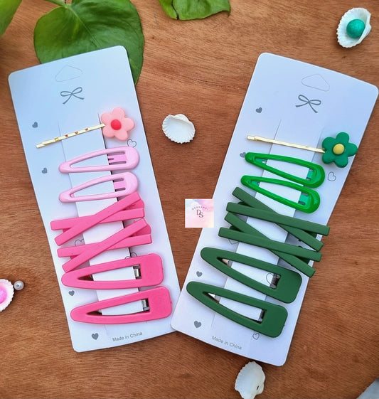 Fancy combo of 7 hairpins and tic-tac clips