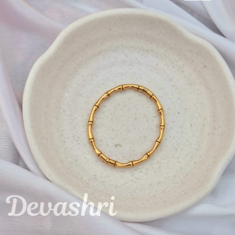 Classic Golden Bamboo Kada bracelet