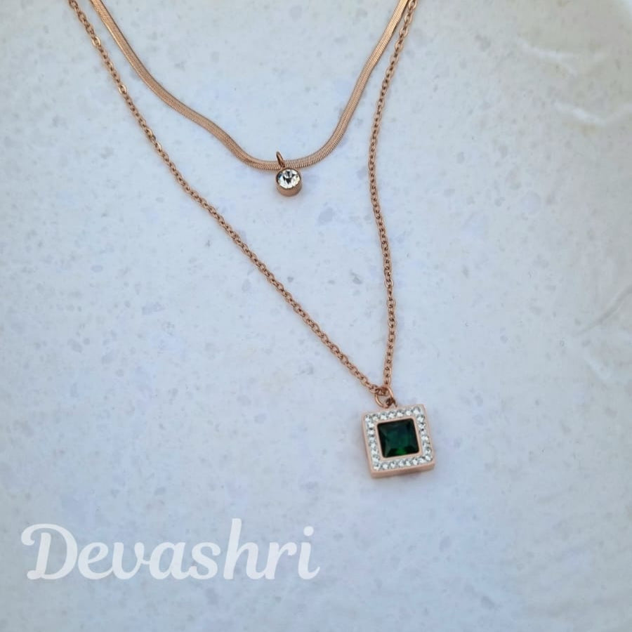 Layered Emerald Necklace