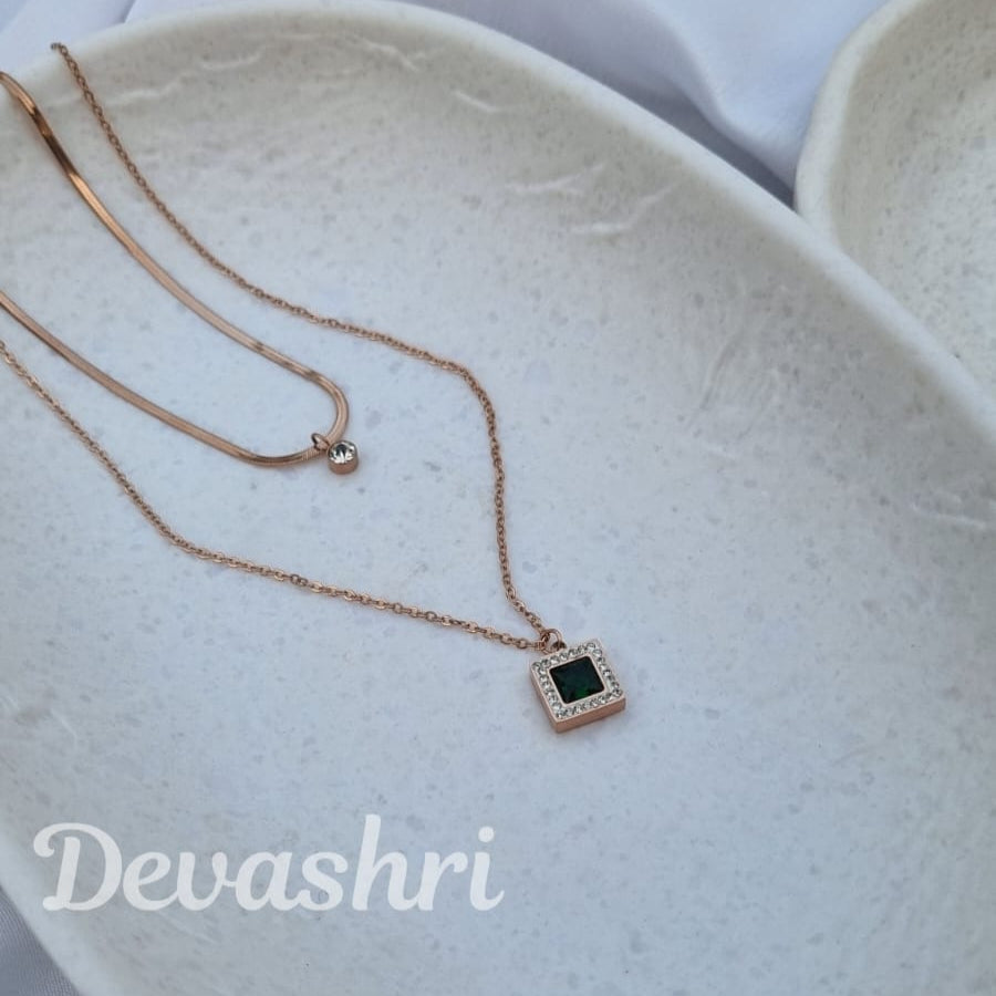 Layered Emerald Necklace