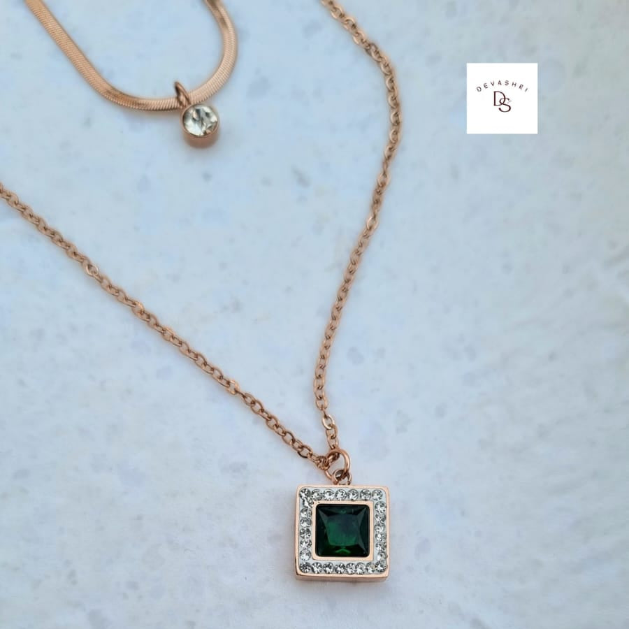 Layered Emerald Necklace