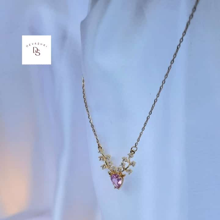 Crystal Antler Necklace