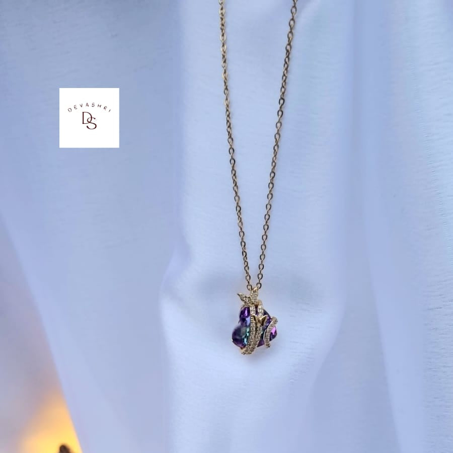 Colorful Wings of love Necklace