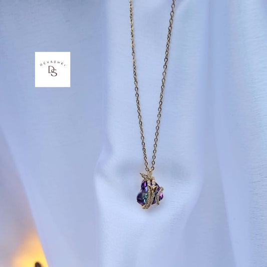 Colorful Wings of love Necklace