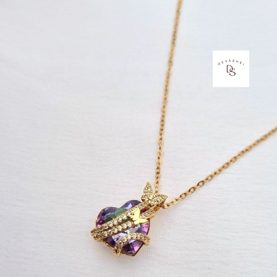 Colorful Wings of love Necklace