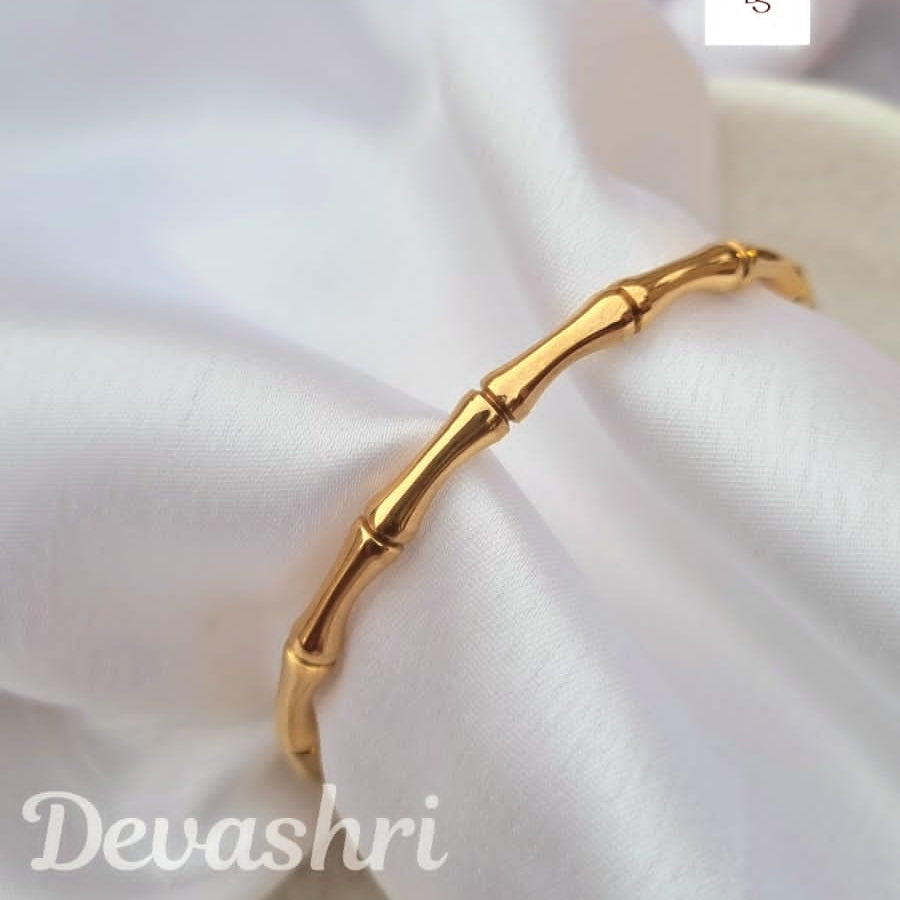 Classic Golden Bamboo Kada bracelet