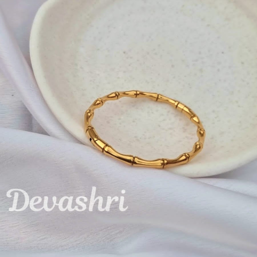 Classic Golden Bamboo Kada bracelet