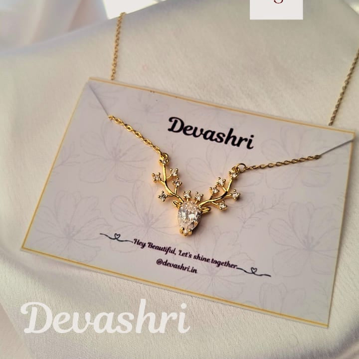 Crystal Antler Necklace