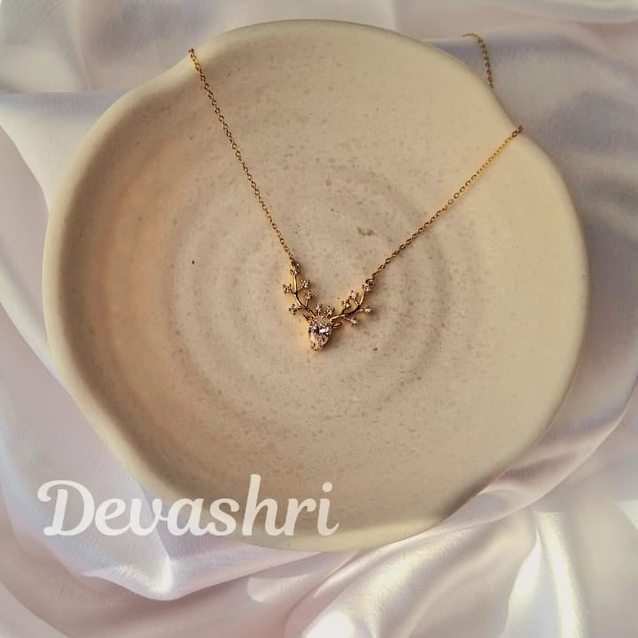 Crystal Antler Necklace