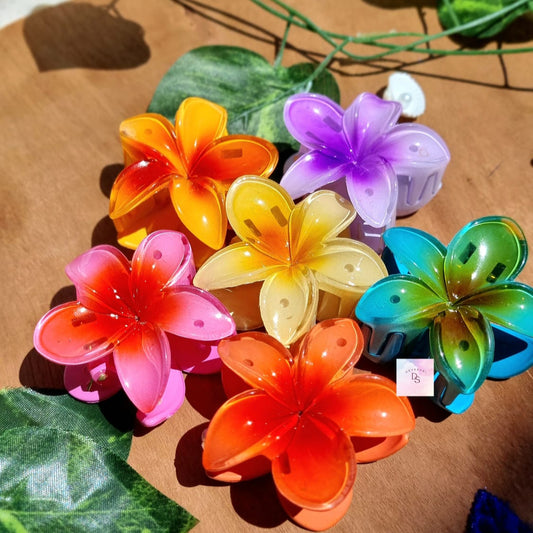 Floral Medium Hair Claws – Set of 5