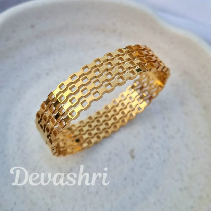 Golden Quadrant Bangle Style cuff