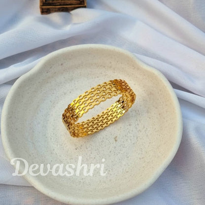 Golden Quadrant Bangle Style cuff