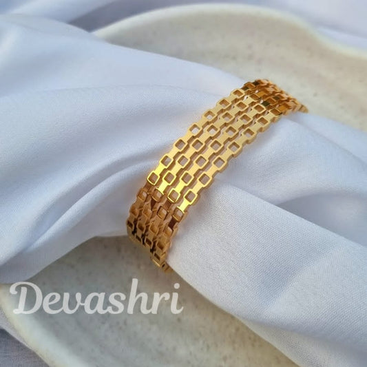 Golden Quadrant Bangle Style cuff