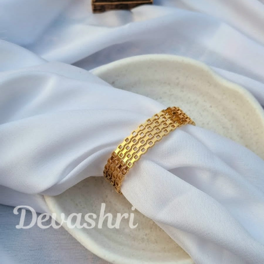 Golden Quadrant Bangle Style cuff