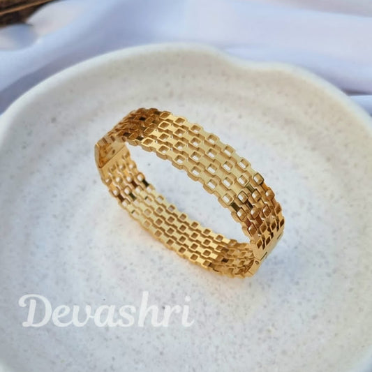 Golden Quadrant Bangle Style cuff