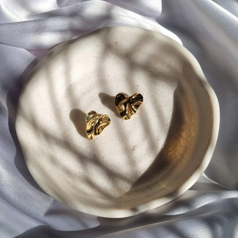 Hammered Heart Earrings