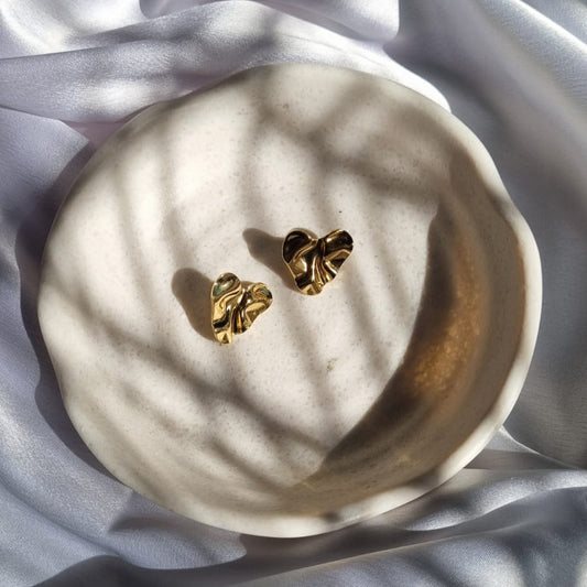 Hammered Heart Earrings