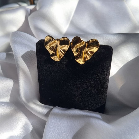 Hammered Heart Earrings