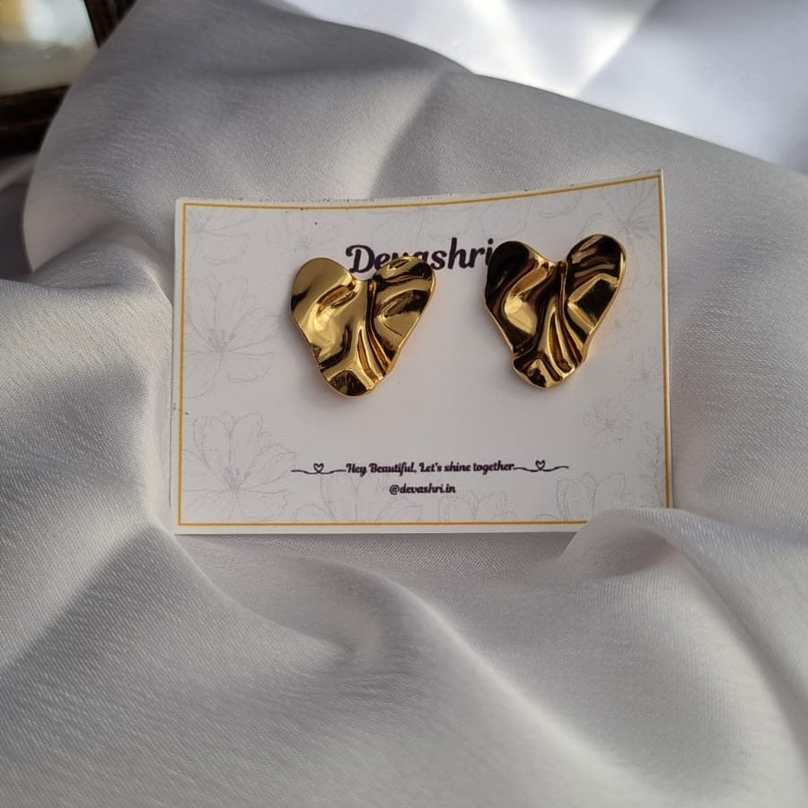 Hammered Heart Earrings