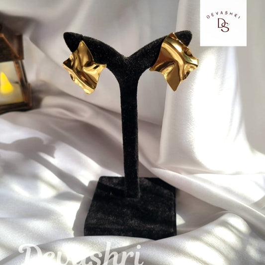 Aurora Golden Petal Earrings