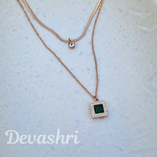 Layered Emerald Necklace