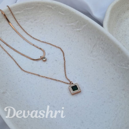 Layered Emerald Necklace
