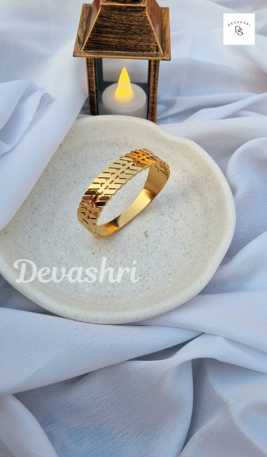 Classic Gold Plated Bangle style Cuff