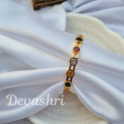 Multi Gem Stone kada Bracelet