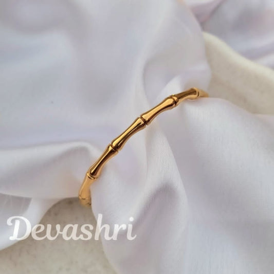 Classic Golden Bamboo Kada bracelet