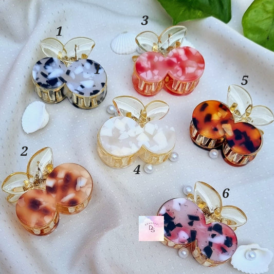 Marble Cherry Hair Claw